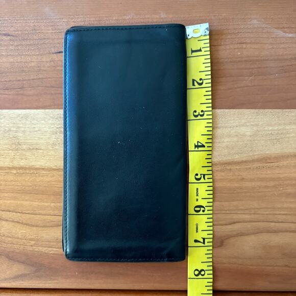 Salvatore Ferragamo Long Wallet Black Leather Vintage Made in Italy Used - Picture 8 of 8